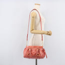 Miu Miu Hand Bag Leather 2way Pink Gold Auth 210090V-26