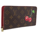 LOUIS VUITTON Monogram Cherry Porte Monnaie Zip Long Wallet M95006 Auth 210091V-1