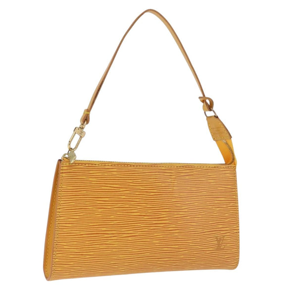 LOUIS VUITTON Epi Pochette Accessoires Pouch Yellow M52949 LV Auth 210093