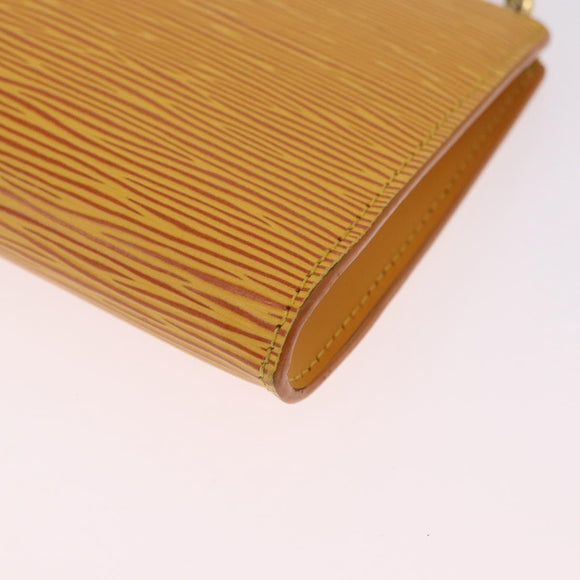 LOUIS VUITTON Epi Pochette Accessoires Pouch Yellow M52949 LV Auth 210093