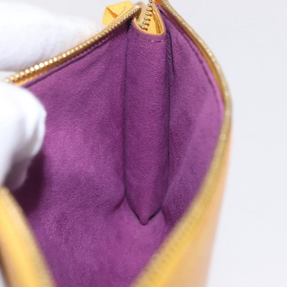 LOUIS VUITTON Epi Pochette Accessoires Pouch Yellow M52949 LV Auth 210093