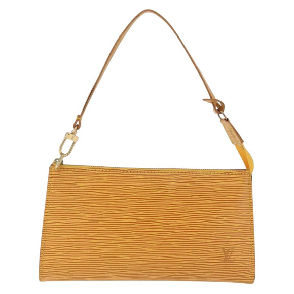 LOUIS VUITTON Epi Pochette Accessoires Pouch Yellow M52949 LV Auth 210093