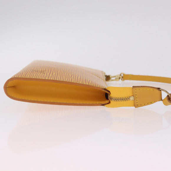 LOUIS VUITTON Epi Pochette Accessoires Pouch Yellow M52949 LV Auth 210093
