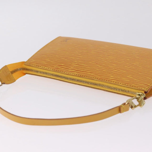 LOUIS VUITTON Epi Pochette Accessoires Pouch Yellow M52949 LV Auth 210093