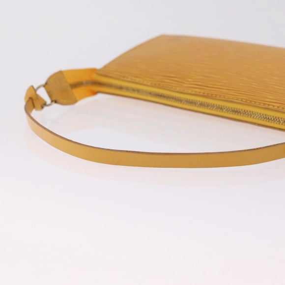 LOUIS VUITTON Epi Pochette Accessoires Pouch Yellow M52949 LV Auth 210093