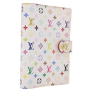 LOUIS VUITTON Monogram Multicolor Agenda PM Day White R21074 LV Auth 210095M-1