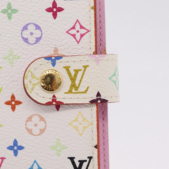 LOUIS VUITTON Monogram Multicolor Agenda PM Day White R21074 LV Auth 210095M