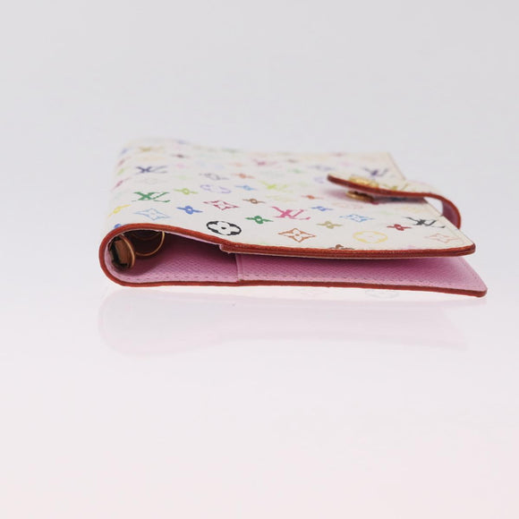 LOUIS VUITTON Monogram Multicolor Agenda PM Day White R21074 LV Auth 210095M
