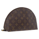 LOUIS VUITTON Monogram Trousse Demi Ronde Cosmetic Pouch M47520 LV Auth 210101-1