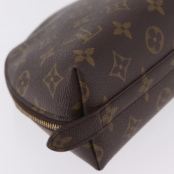 LOUIS VUITTON Monogram Trousse Demi Ronde Cosmetic Pouch M47520 LV Auth 210101