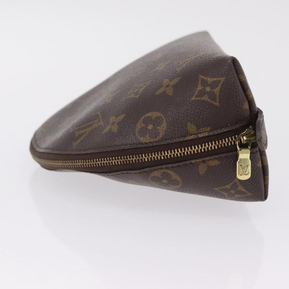 LOUIS VUITTON Monogram Trousse Demi Ronde Cosmetic Pouch M47520 LV Auth 210101