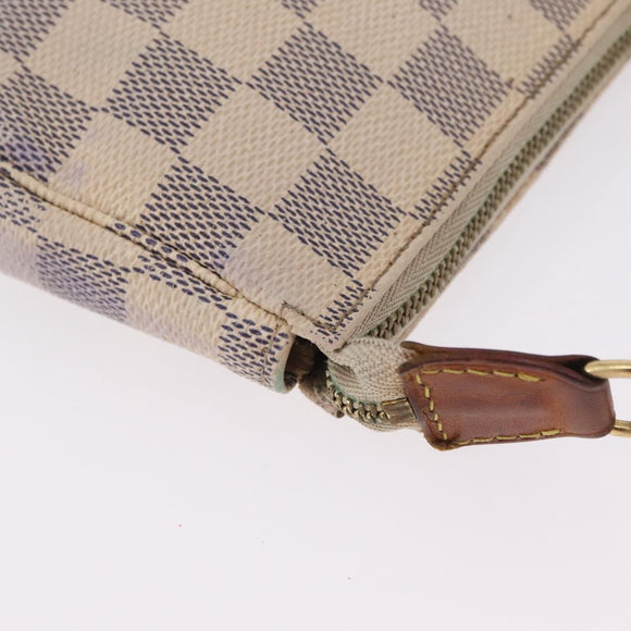 LOUIS VUITTON Damier Azur Mini Pochette Accessoires Pouch N63005 LV Auth 210106