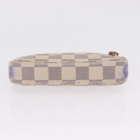 LOUIS VUITTON Damier Azur Mini Pochette Accessoires Pouch N63005 LV Auth 210106