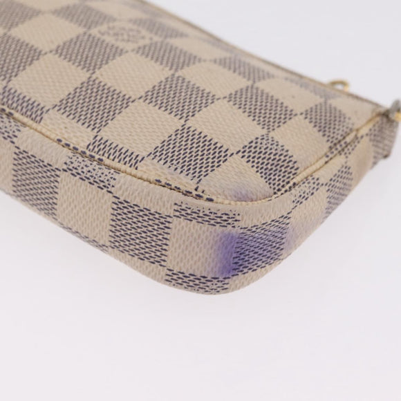 LOUIS VUITTON Damier Azur Mini Pochette Accessoires Pouch N63005 LV Auth 210106