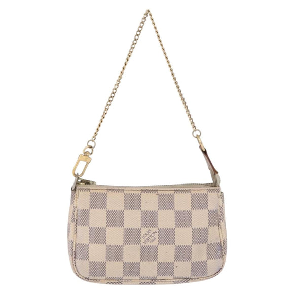 LOUIS VUITTON Damier Azur Mini Pochette Accessoires Pouch N63005 LV Auth 210106