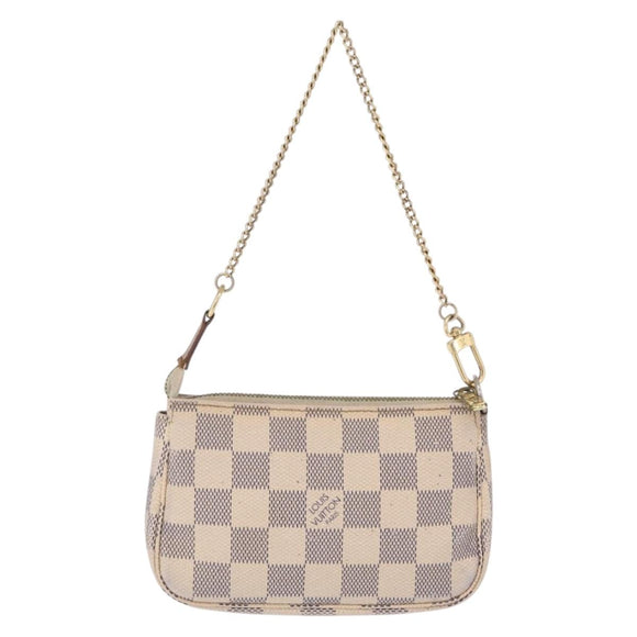 LOUIS VUITTON Damier Azur Mini Pochette Accessoires Pouch N63005 LV Auth 210106