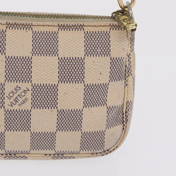 LOUIS VUITTON Damier Azur Mini Pochette Accessoires Pouch N63005 LV Auth 210106