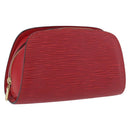 LOUIS VUITTON Epi Dauphine PM Pouch Castilian Red M48447 LV Auth 210110-1