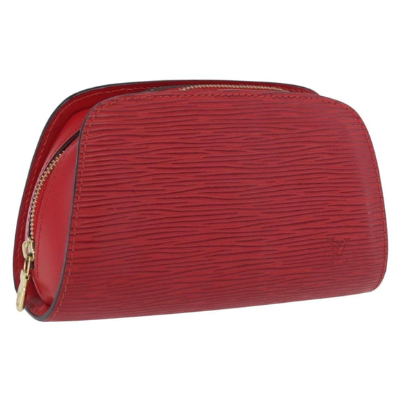 LOUIS VUITTON Epi Dauphine PM Pouch Castilian Red M48447 LV Auth 210110