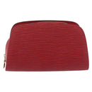 LOUIS VUITTON Epi Dauphine PM Pouch Castilian Red M48447 LV Auth 210110-2
