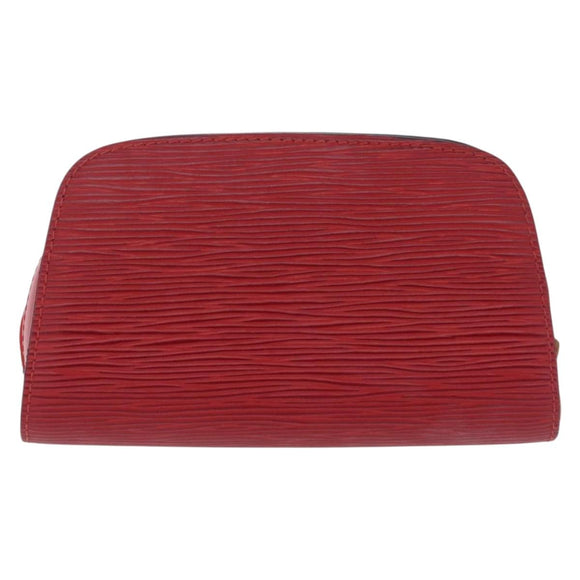 LOUIS VUITTON Epi Dauphine PM Pouch Castilian Red M48447 LV Auth 210110