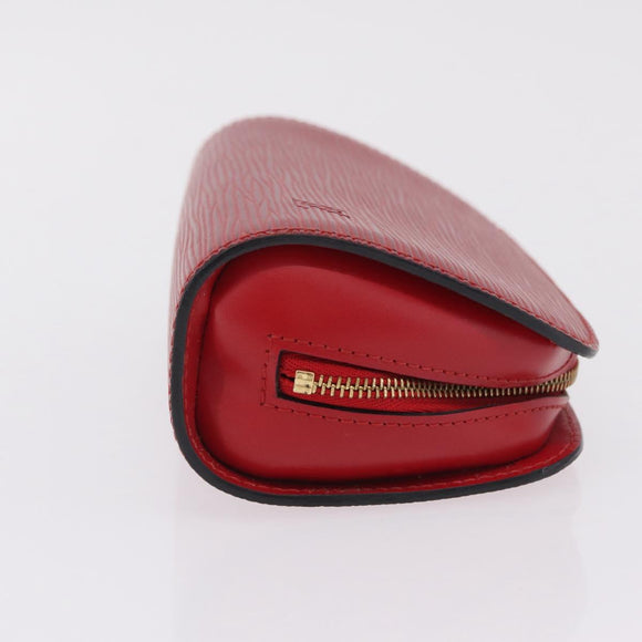 LOUIS VUITTON Epi Dauphine PM Pouch Castilian Red M48447 LV Auth 210110