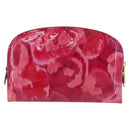 LOUIS VUITTON Vernis Ikat Flower Pochette Cosmetic Pink M90045 LV Auth 210111-3
