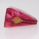 LOUIS VUITTON Vernis Ikat Flower Pochette Cosmetic Pink M90045 LV Auth 210111-4