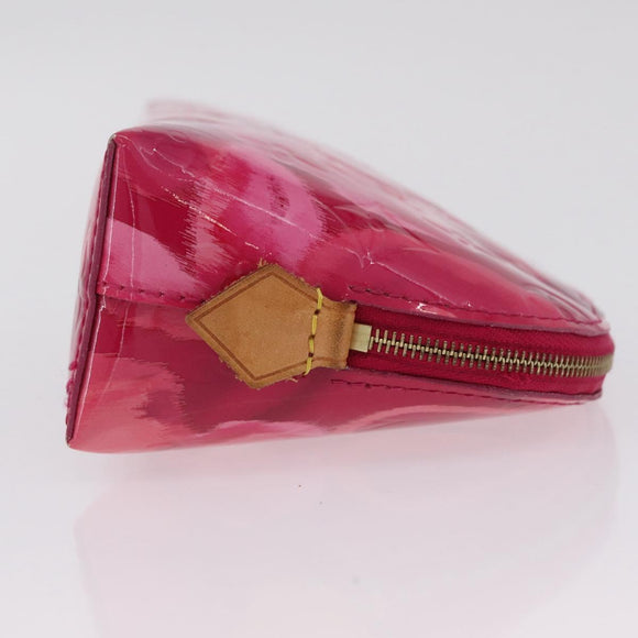 LOUIS VUITTON Vernis Ikat Flower Pochette Cosmetic Pink M90045 LV Auth 210111