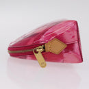 LOUIS VUITTON Vernis Ikat Flower Pochette Cosmetic Pink M90045 LV Auth 210111-5
