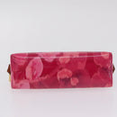 LOUIS VUITTON Vernis Ikat Flower Pochette Cosmetic Pink M90045 LV Auth 210111-7