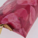LOUIS VUITTON Vernis Ikat Flower Pochette Cosmetic Pink M90045 LV Auth 210111-8