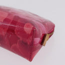 LOUIS VUITTON Vernis Ikat Flower Pochette Cosmetic Pink M90045 LV Auth 210111-9