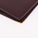 Cartier Wallet Leather Bordeaux Gold Auth 210114V-10