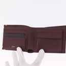 Cartier Wallet Leather Bordeaux Gold Auth 210114V-12