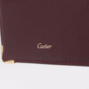 Cartier Wallet Leather Bordeaux Gold Auth 210114V-14