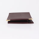 Cartier Wallet Leather Bordeaux Gold Auth 210114V-4