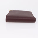 Cartier Wallet Leather Bordeaux Gold Auth 210114V-5