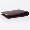 Cartier Wallet Leather Bordeaux Gold Auth 210114V-6