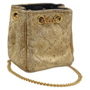 CHANEL Chain Shoulder Pouch Matelasse Pouch Leather Gold CC Auth 210117-1