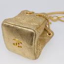 CHANEL Chain Shoulder Pouch Matelasse Pouch Leather Gold CC Auth 210117-12