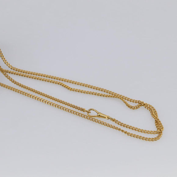 CHANEL Chain Shoulder Pouch Matelasse Pouch Leather Gold CC Auth 210117