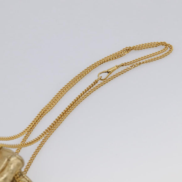 CHANEL Chain Shoulder Pouch Matelasse Pouch Leather Gold CC Auth 210117