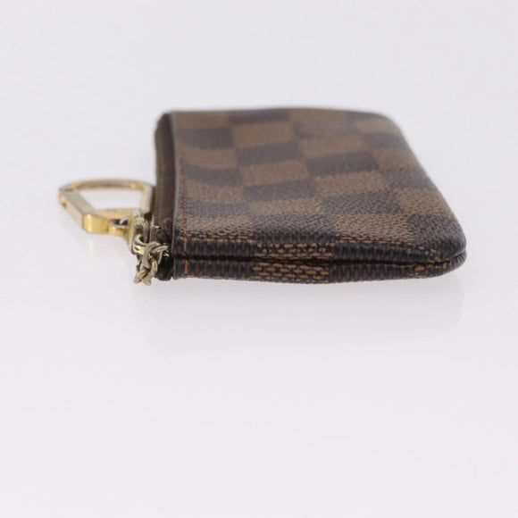 LOUIS VUITTON Damier Ebene Pochette Cles Coin Purse N62658 LV Auth 210119