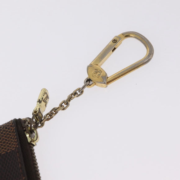 LOUIS VUITTON Damier Ebene Pochette Cles Coin Purse N62658 LV Auth 210119