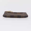 LOUIS VUITTON Damier Ebene Pochette Cles Coin Purse N62658 LV Auth 210119-8