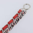 CHANEL Bracelet Tweed Multicolor Silver CC Auth 210120V-14