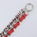 CHANEL Bracelet Tweed Multicolor Silver CC Auth 210120V-8
