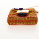 FENDI Picobucket AirPods Case Chain Pouch Earphone Beads Yellow Auth 210123M-11