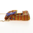 FENDI Picobucket AirPods Case Chain Pouch Earphone Beads Yellow Auth 210123M-4